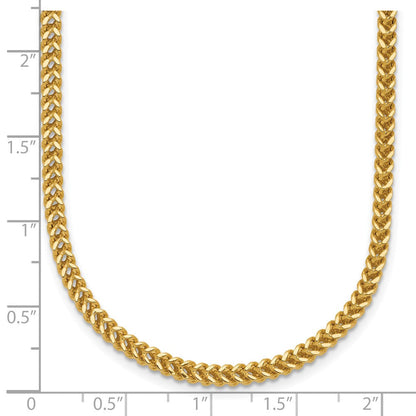 14K Gelbgold 2.3mm Franco mit Karabinerverschluss Halskette