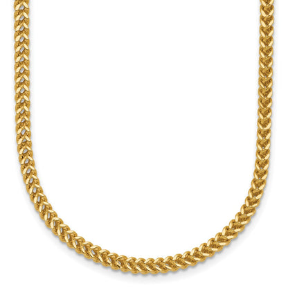 14K Gelbgold 2.3mm Franco mit Karabinerverschluss Halskette