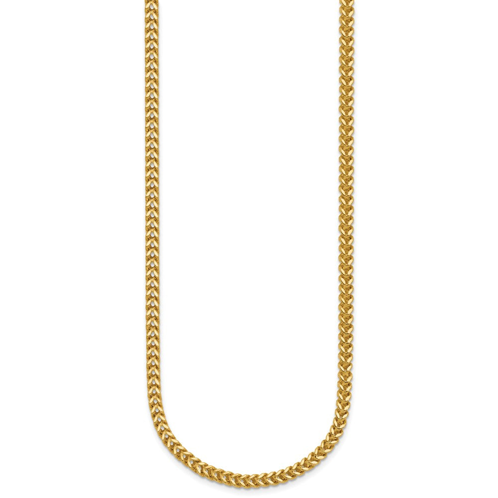 14K Gelbgold 2.5mm Franco mit Karabinerverschluss Halskette