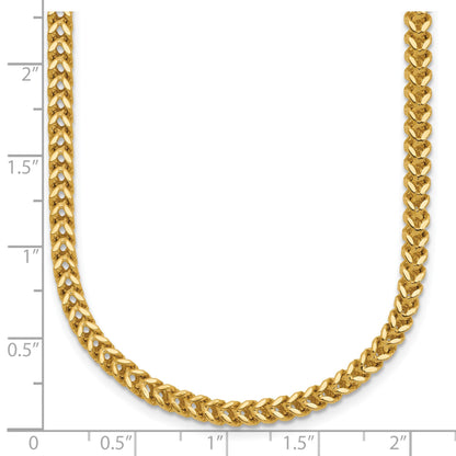 14K Gelbgold 2.5mm Franco mit Karabinerverschluss Halskette