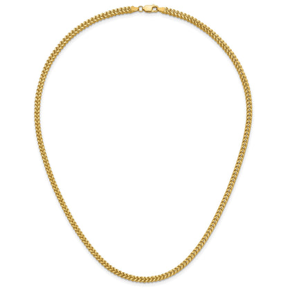 14K Gelbgold 2.5mm Franco mit Karabinerverschluss Halskette
