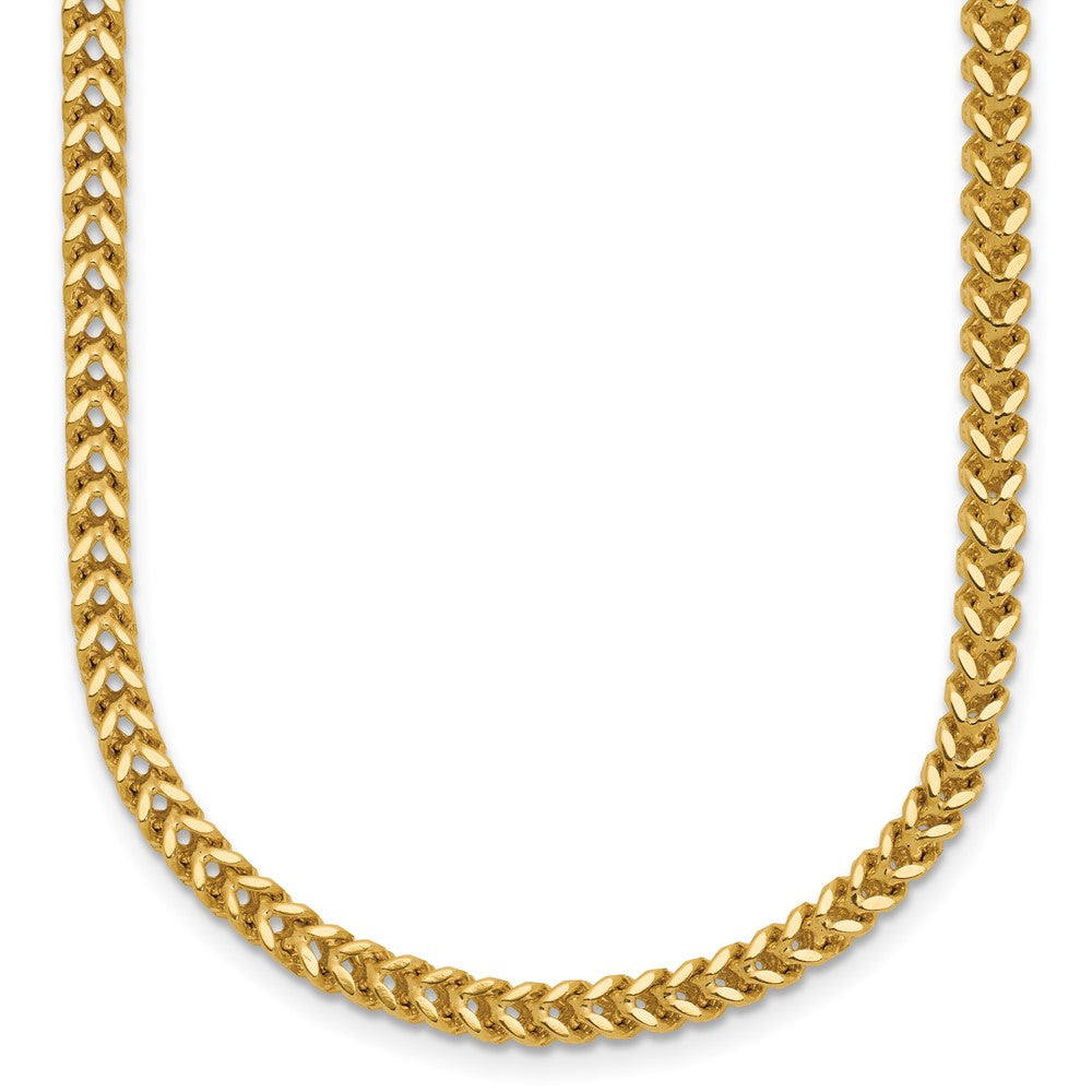 14K Gelbgold 2.5mm Franco mit Karabinerverschluss Halskette