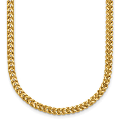 14K Gelbgold 2.5mm Franco mit Karabinerverschluss Halskette