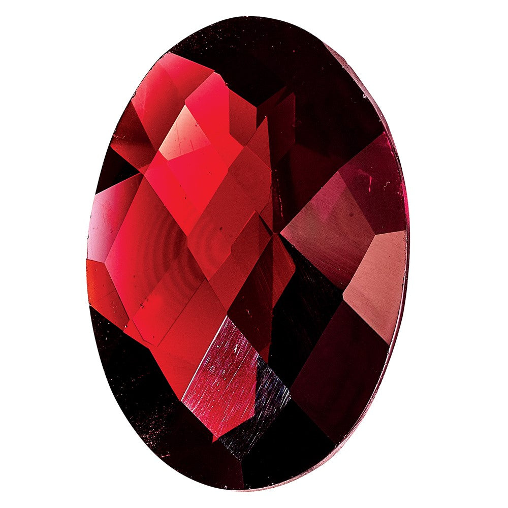 Edelstein Granat Aa Qualität 6x4mm Oval Schachbrett