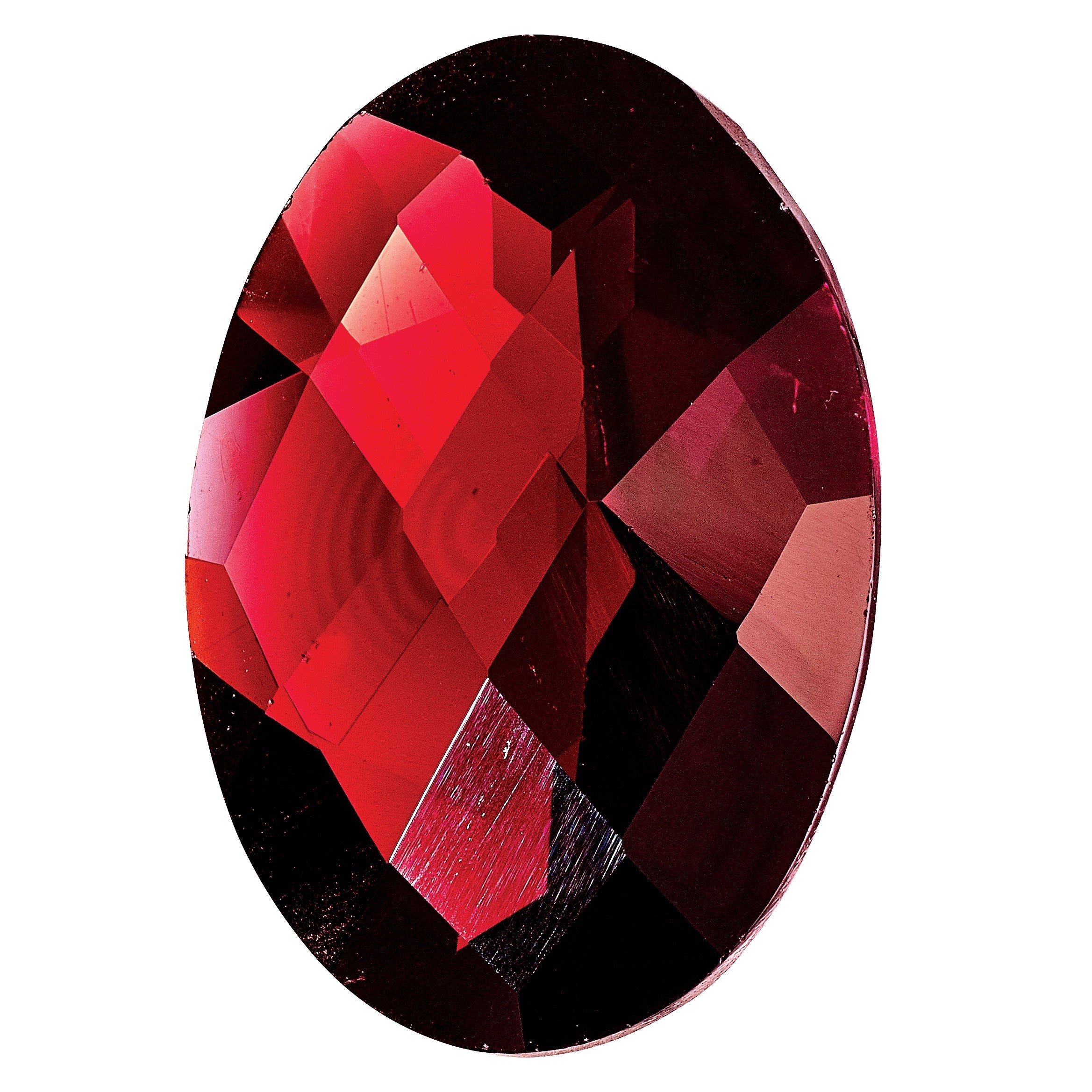 Edelstein Granat Aa Qualität 10x8mm Oval Schachbrett