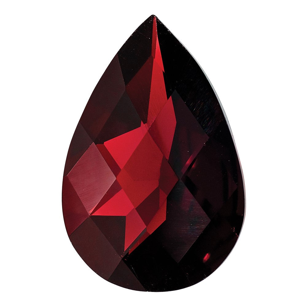 Edelstein Granat Aa Qualität 12x8mm Tropfen Schachbrett
