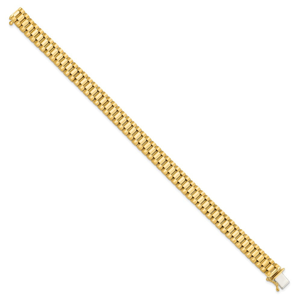 8 Zoll 14K Herren Satiniert und Poliert 8 Zoll Glieder Armband
