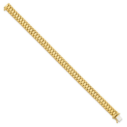8 Zoll 14K Herren Satiniert und Poliert 8 Zoll Glieder Armband