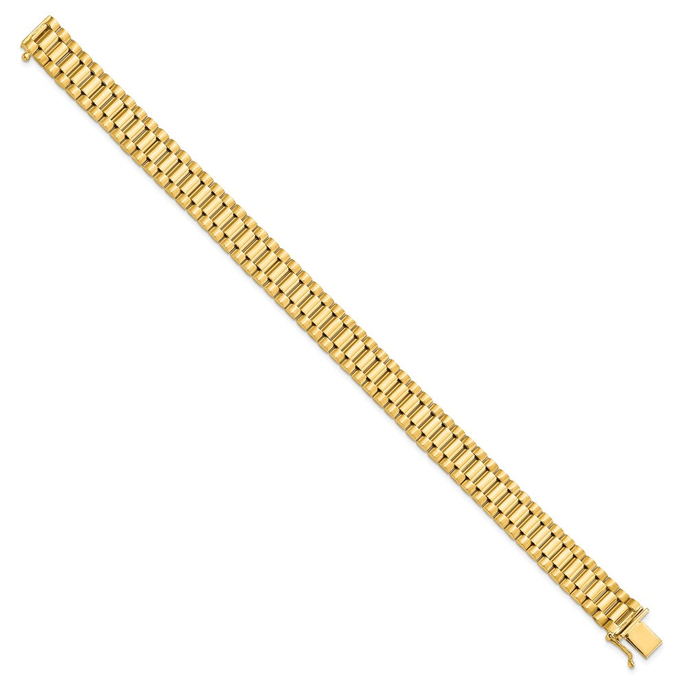 8 Zoll 14K Herren Satiniert und Poliert 8 Zoll Glieder Armband