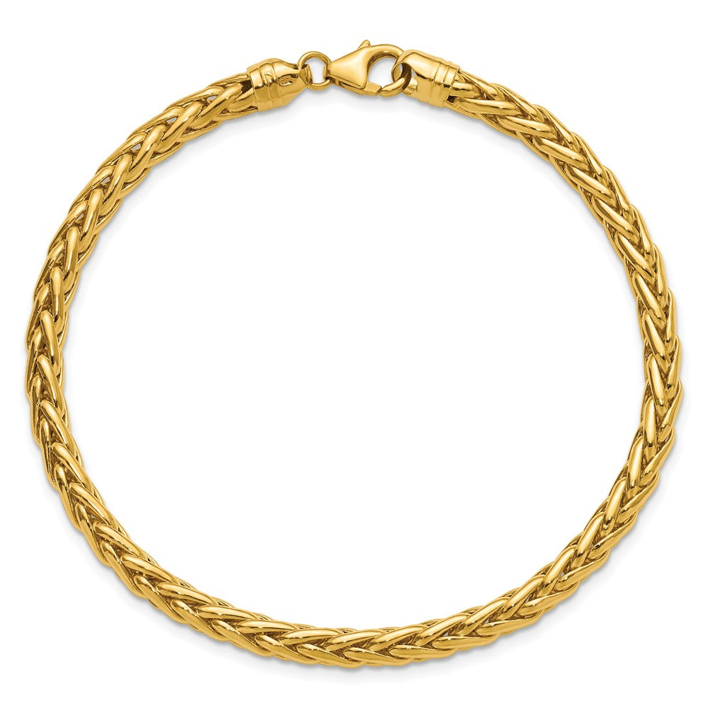 14K Gelbgold Poliert Weizen Gliederarmband
