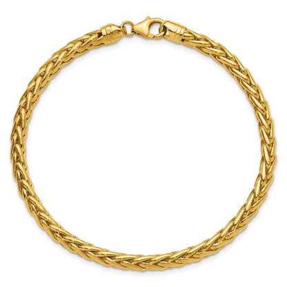 14K Gelbgold Poliert Weizen Gliederarmband
