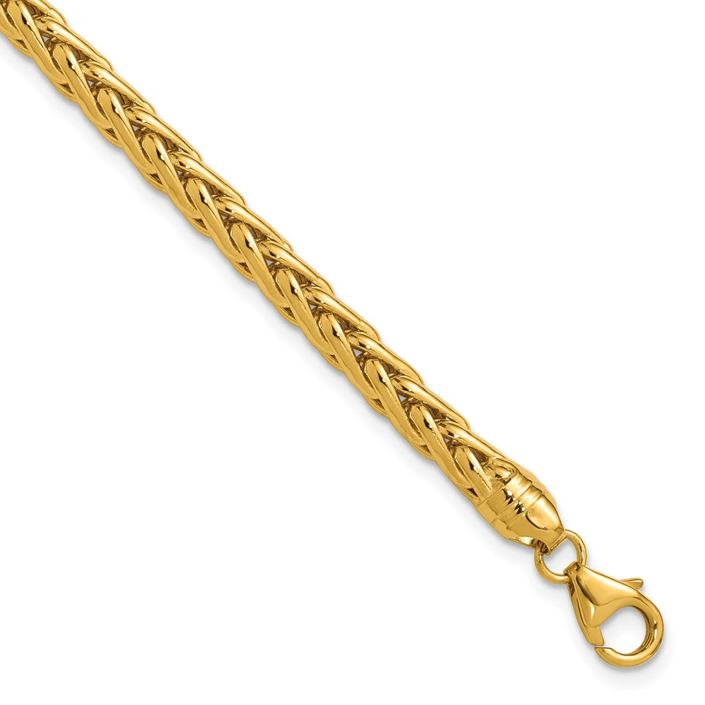 14K Gelbgold Poliert Weizen Gliederarmband