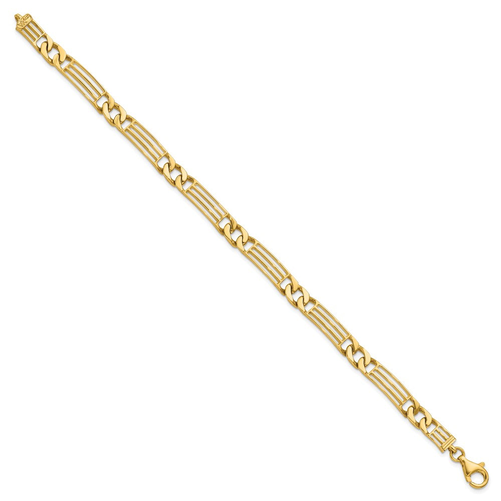 8.5 Zoll 14K Poliert Glieder Armband