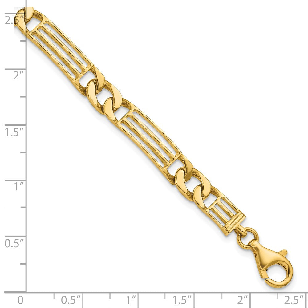 8.5 Zoll 14K Poliert Glieder Armband