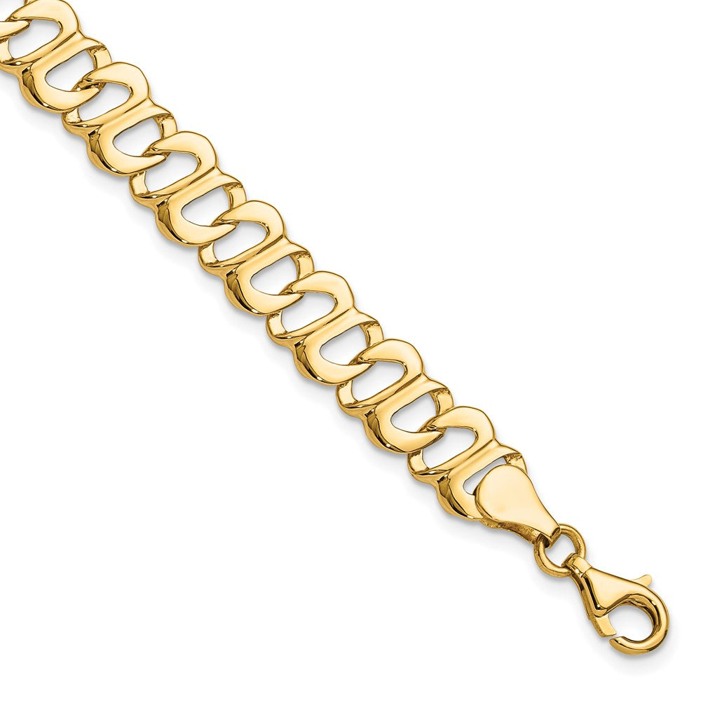8.75 Zoll 14K Poliert Fantasieglieder Armband