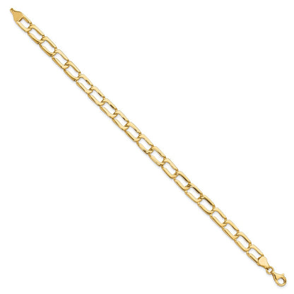 8.5 Zoll 14K Poliert Glieder Armband