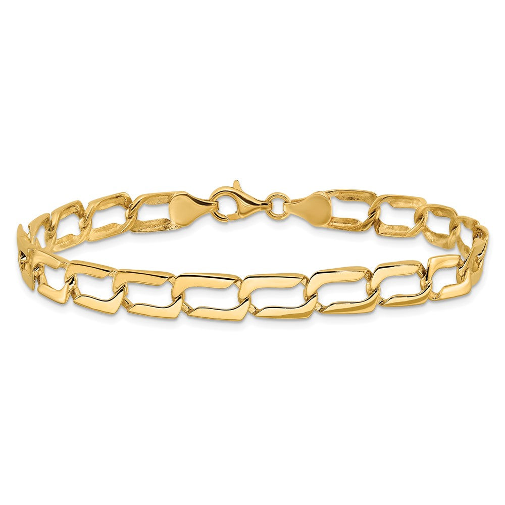 8.5 Zoll 14K Poliert Glieder Armband