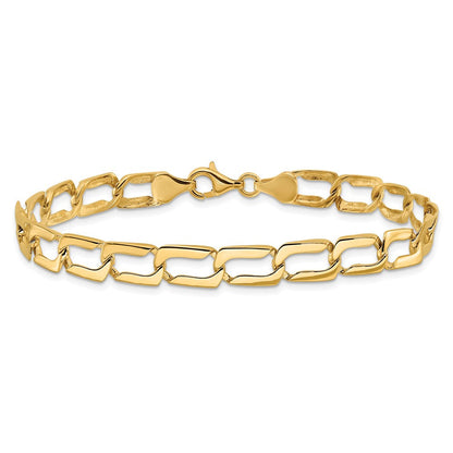 8.5 Zoll 14K Poliert Glieder Armband