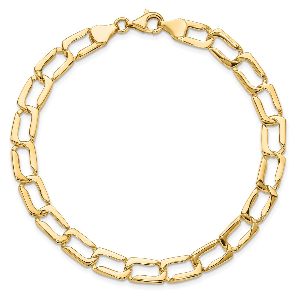 8.5 Zoll 14K Poliert Glieder Armband