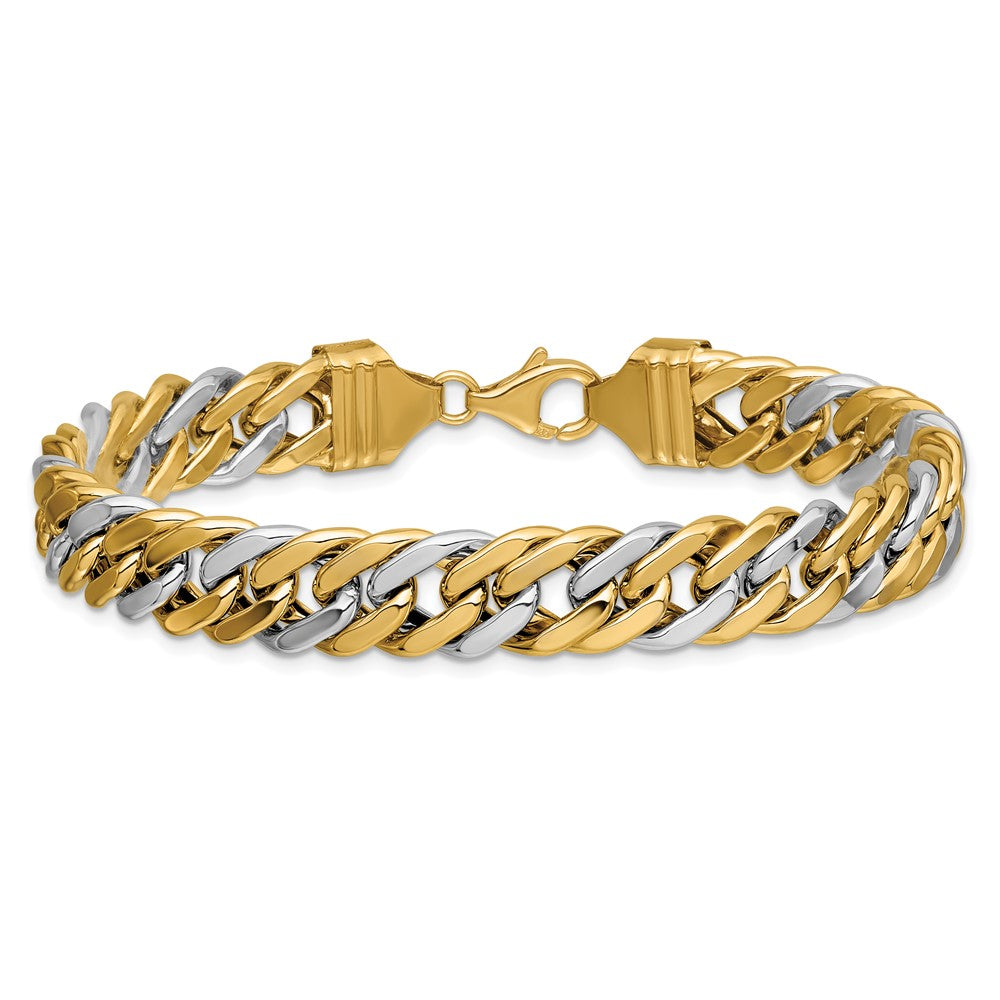 14K Bicolor 8 Zoll Panzer Glieder Armband
