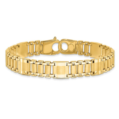 8.5 Zoll 14K Satiniert & Poliert Herren Glieder Armband