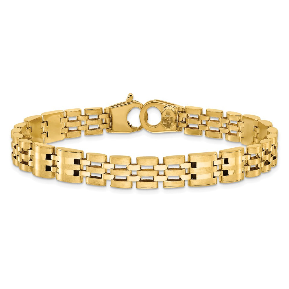 8.5 Zoll 14K Satiniert und Poliert Herren Glieder Armband