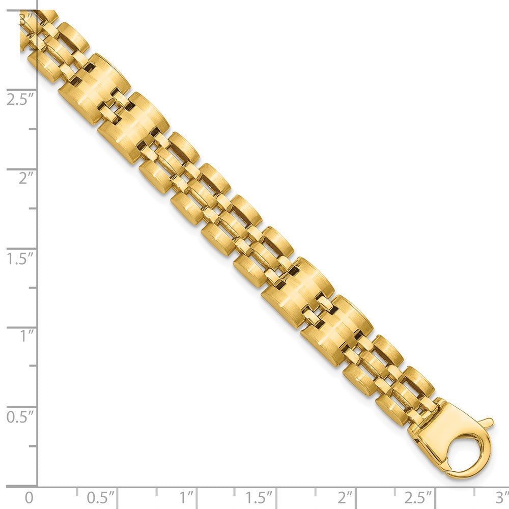 8.5 Zoll 14K Satiniert und Poliert Herren Glieder Armband
