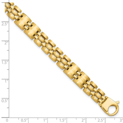 8.5 Zoll 14K Satiniert und Poliert Herren Glieder Armband