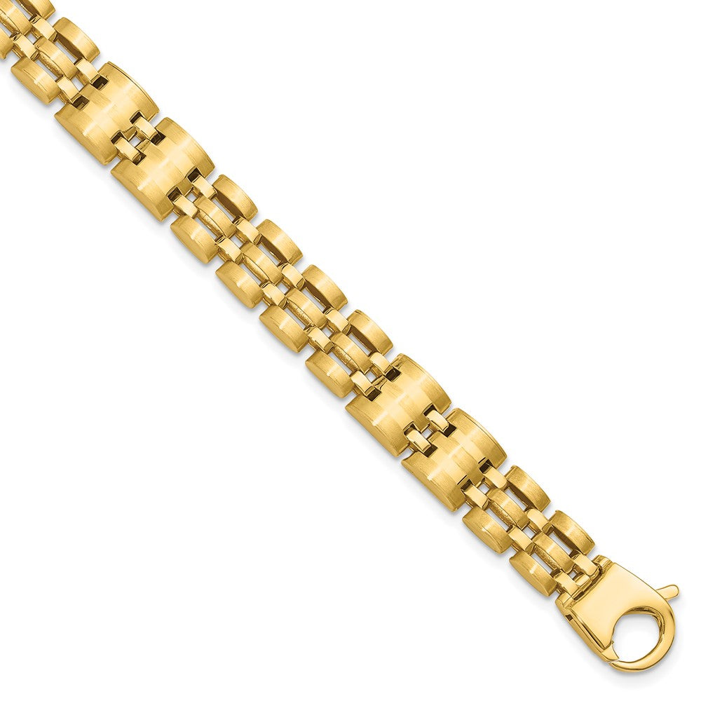 8.5 Zoll 14K Satiniert und Poliert Herren Glieder Armband