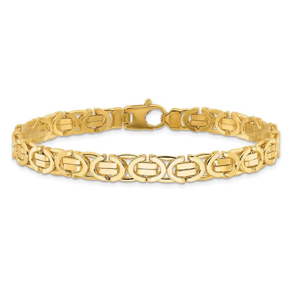 14K Gelbgold Poliert Fantasieglieder Gliederarmband