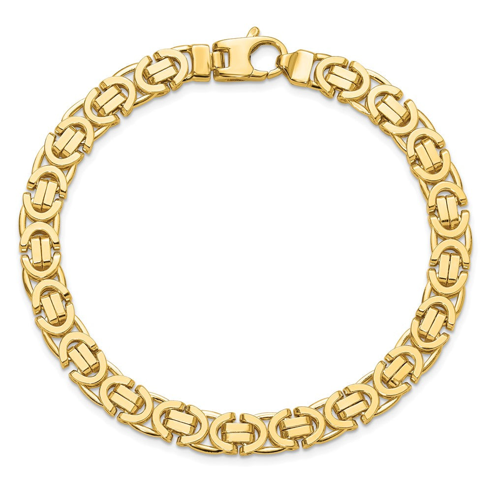 14K Gelbgold Poliert Fantasieglieder Gliederarmband