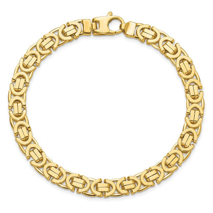 14K Gelbgold Poliert Fantasieglieder Gliederarmband