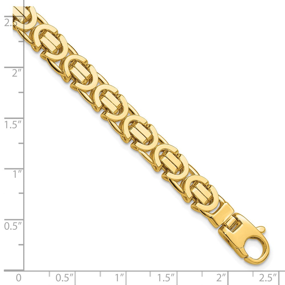 14K Gelbgold Poliert Fantasieglieder Gliederarmband