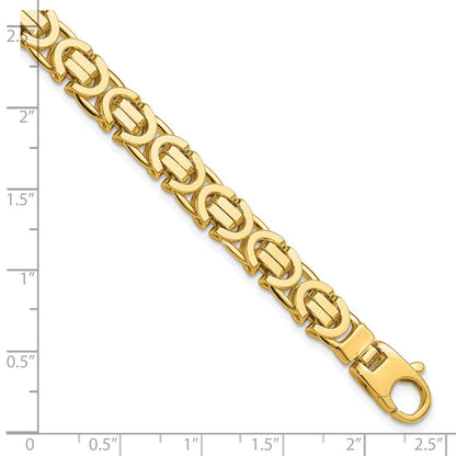 14K Gelbgold Poliert Fantasieglieder Gliederarmband