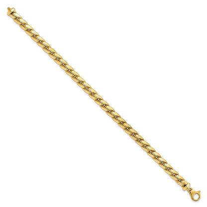 8.5 Zoll 14K Poliert Fantasieglieder Herren Armband