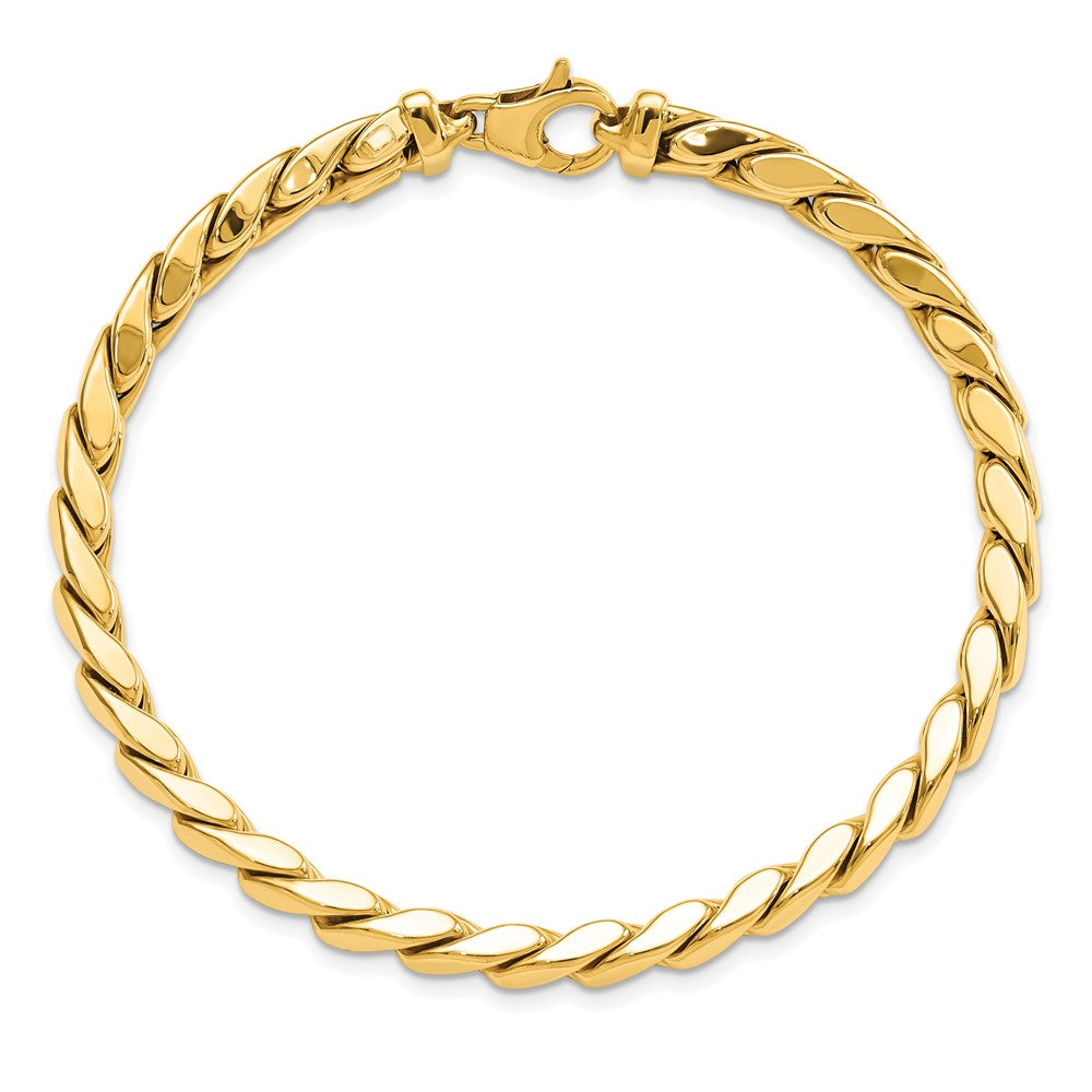 8.5 Zoll 14K Poliert Fantasieglieder Herren Armband