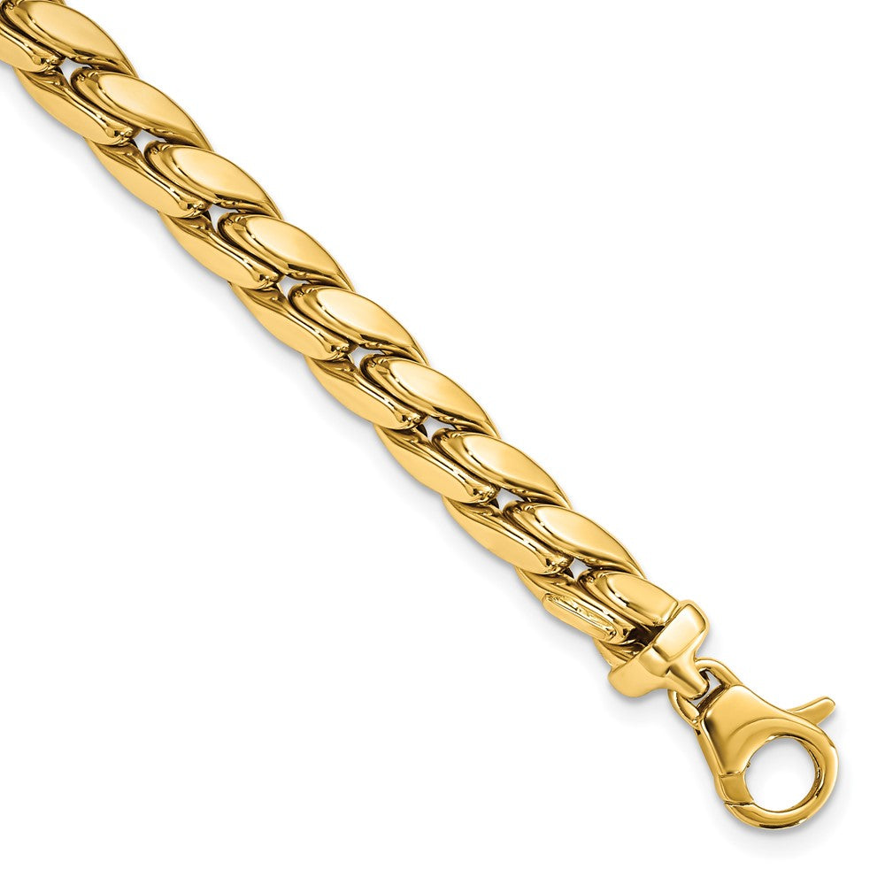 8.5 Zoll 14K Poliert Fantasieglieder Herren Armband