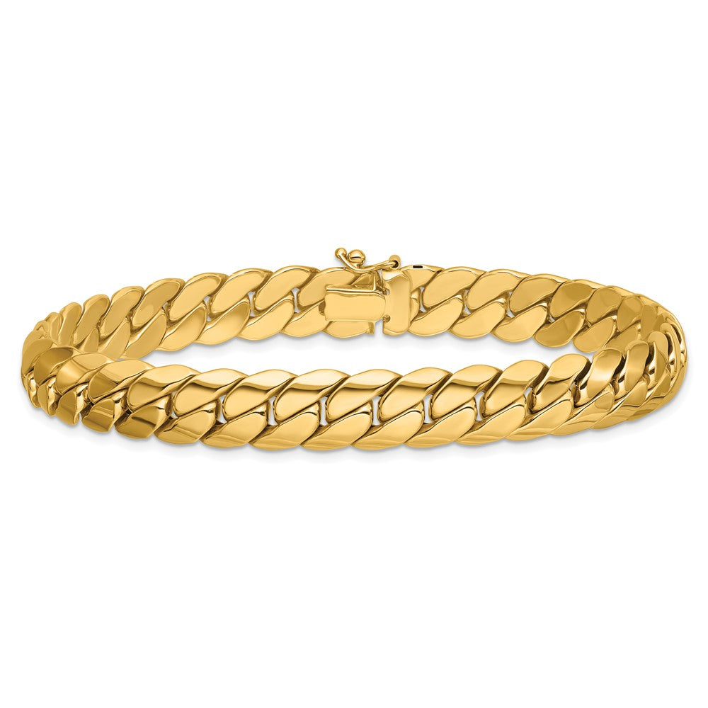 14K Gelbgold Poliert Fantasieglieder Herren Gliederarmband