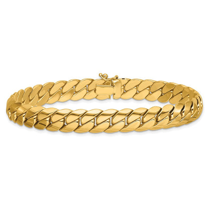 14K Gelbgold Poliert Fantasieglieder Herren Gliederarmband