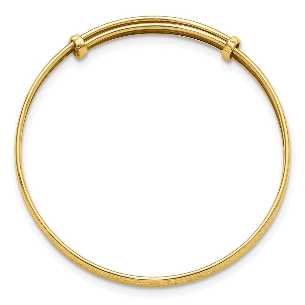 14K Gelbgold Poliert Diamantiert Flexibel Baby Armreif