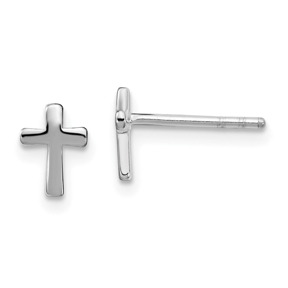 Sterlingsilber Kreuz Ohrringe mit Rosa Geschenk Pouch