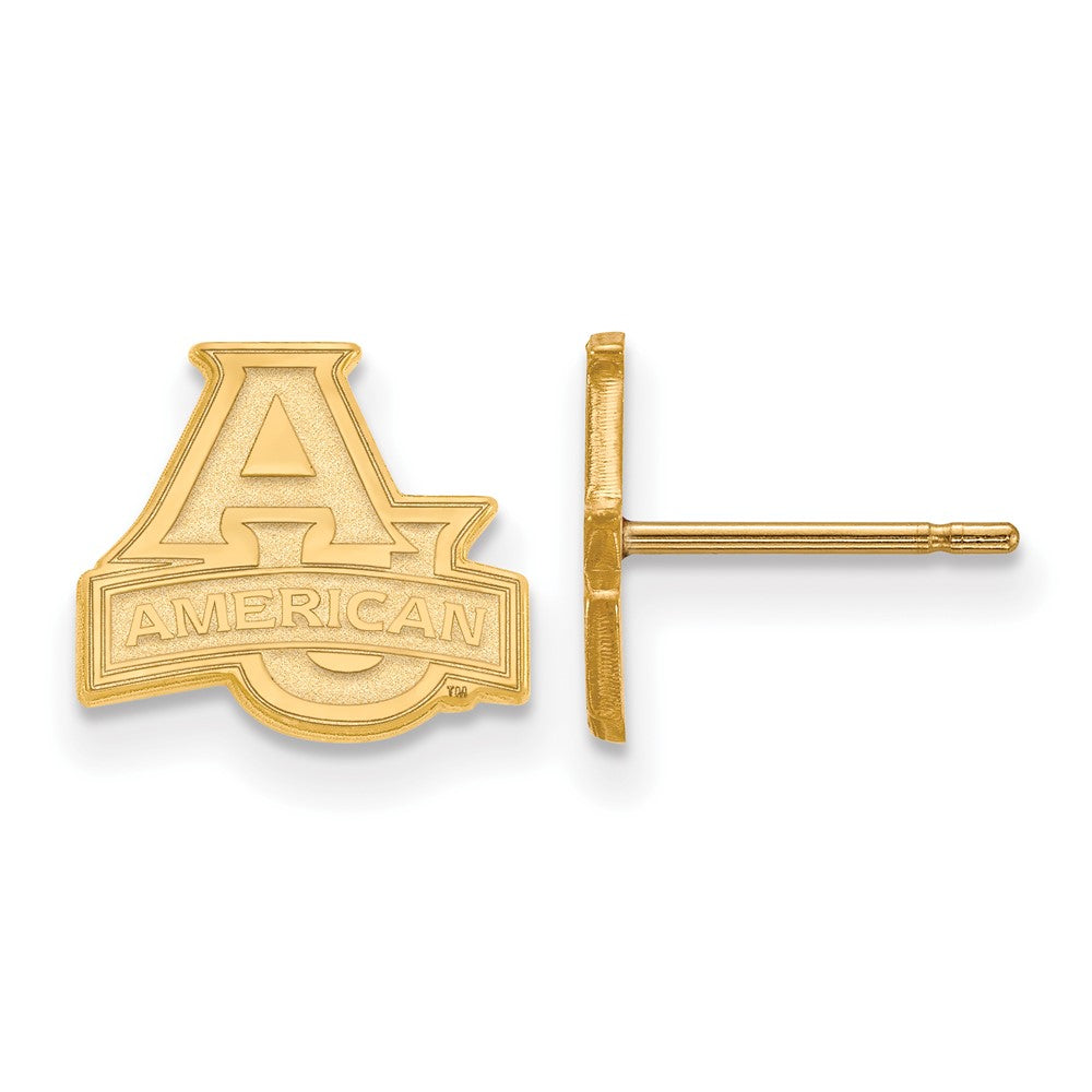 Vergoldet Sterlingsilber Logoart American University Extra Klein Ohrstecker