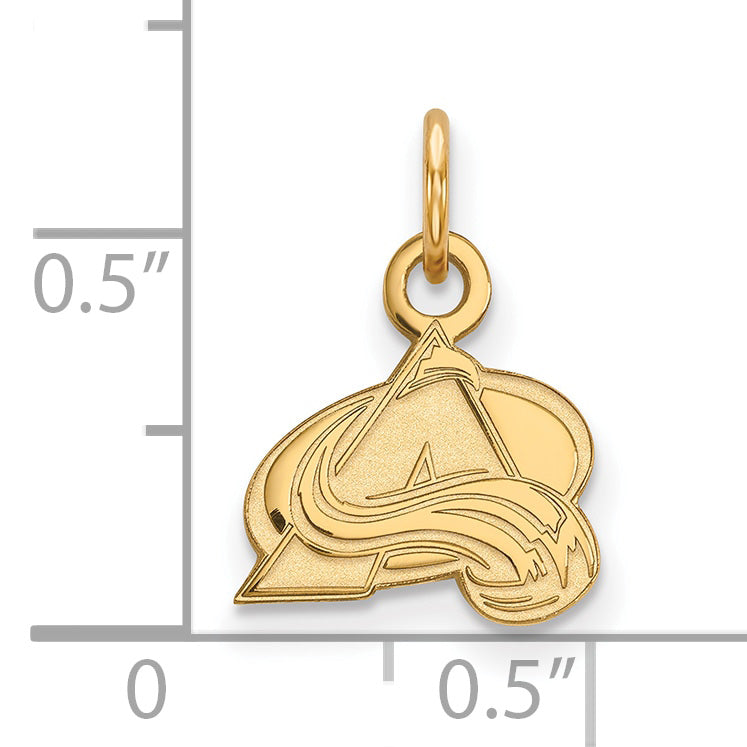 14K Gelbgold Nhl Logoart Colorado Avalanche Buchstabe A Extra Klein Anhänger