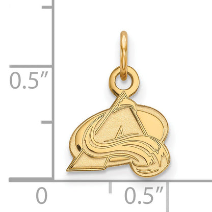 14K Gelbgold Nhl Logoart Colorado Avalanche Buchstabe A Extra Klein Anhänger