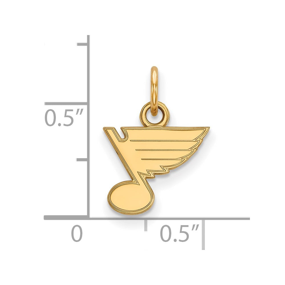 10K Gelbgold Nhl Logoart St. Louis Blues Extra Klein Anhänger