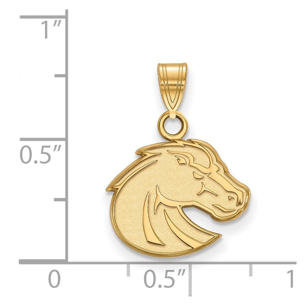 10K Gelbgold Logoart Boise State University Bronco Klein Anhänger