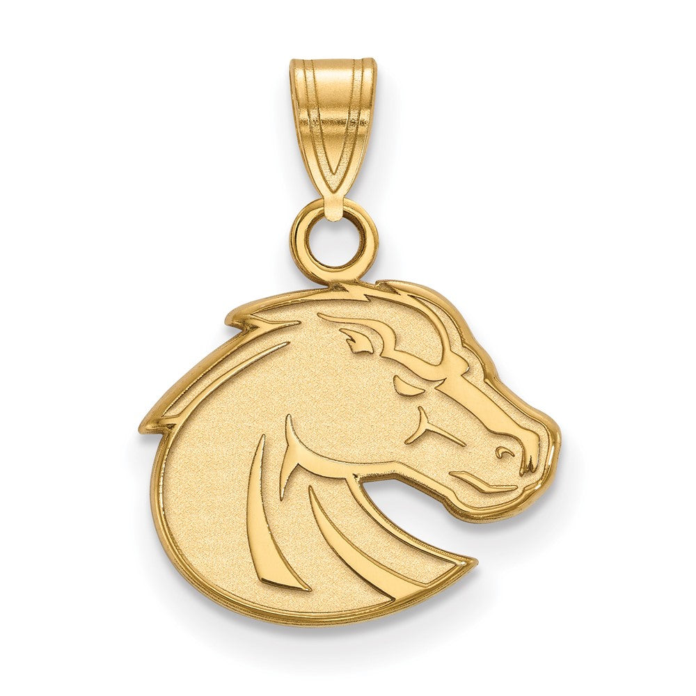 10K Gelbgold Logoart Boise State University Bronco Klein Anhänger