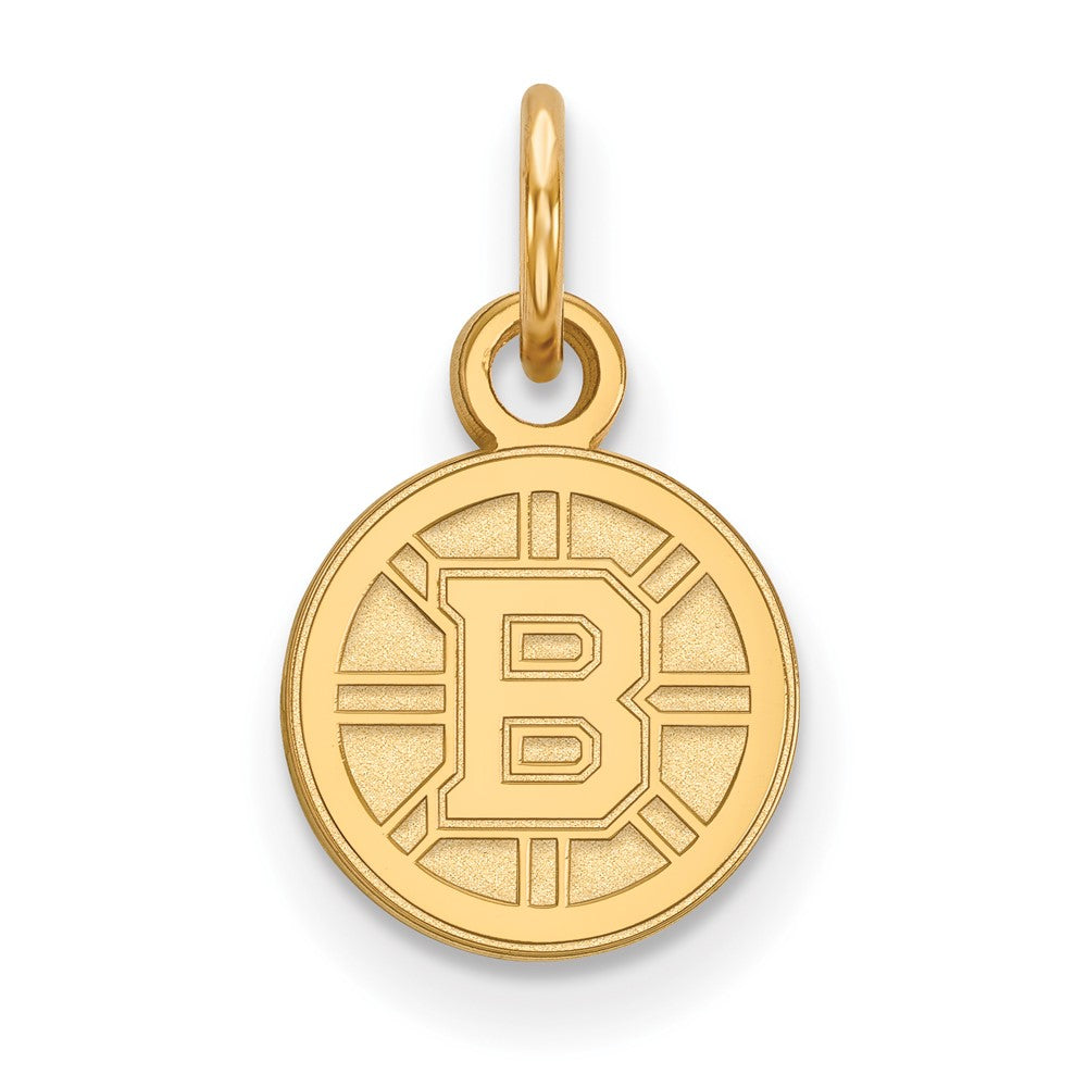 10K Gelbgold Nhl Logoart Boston Bruins Extra Klein Anhänger