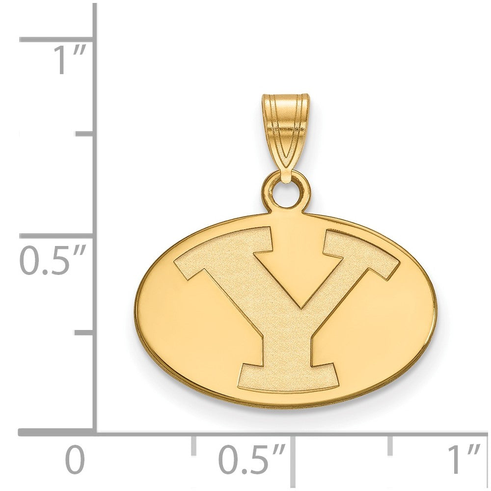 10K Gelbgold Logoart Brigham Young University Buchstabe Y Klein Anhänger