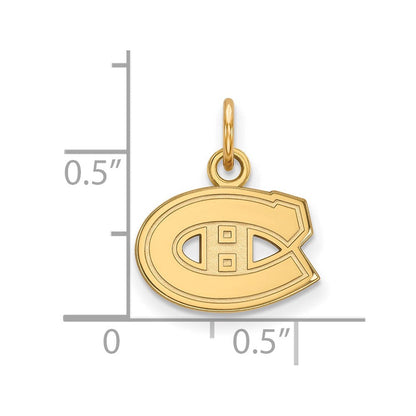 10K Gelbgold Nhl Logoart Montreal Canadiens Extra Klein Anhänger